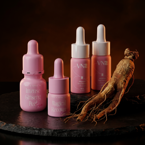 Stubborn Pigmentation bundle hero shot — VNB Cosmetics treatment products with hero ingredients